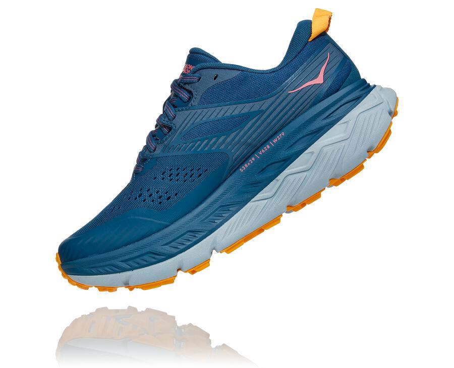 Tenis Trail Hoka One One Feminino Azuis - Stinson Atr 6 - 059-ZDUBWQ